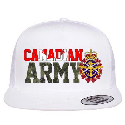 Canadian Army Military Veteran Flat Bill Trucker Hat