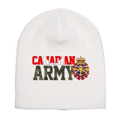 Canadian Army Military Veteran Short Acrylic Beanie