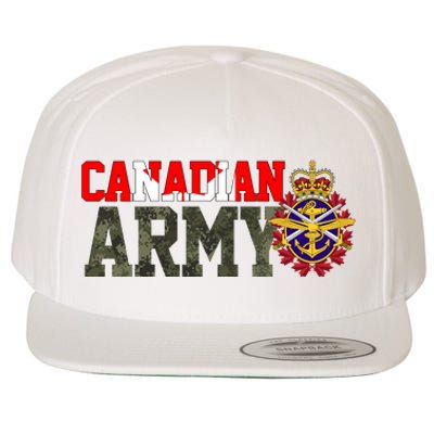 Canadian Army Military Veteran Wool Snapback Cap