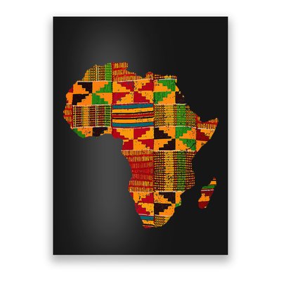 Cool Africa Map Kente Cloth Gift For African Lover Poster