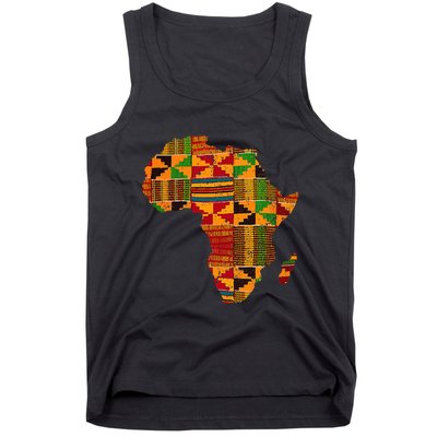 Cool Africa Map Kente Cloth Gift For African Lover Tank Top