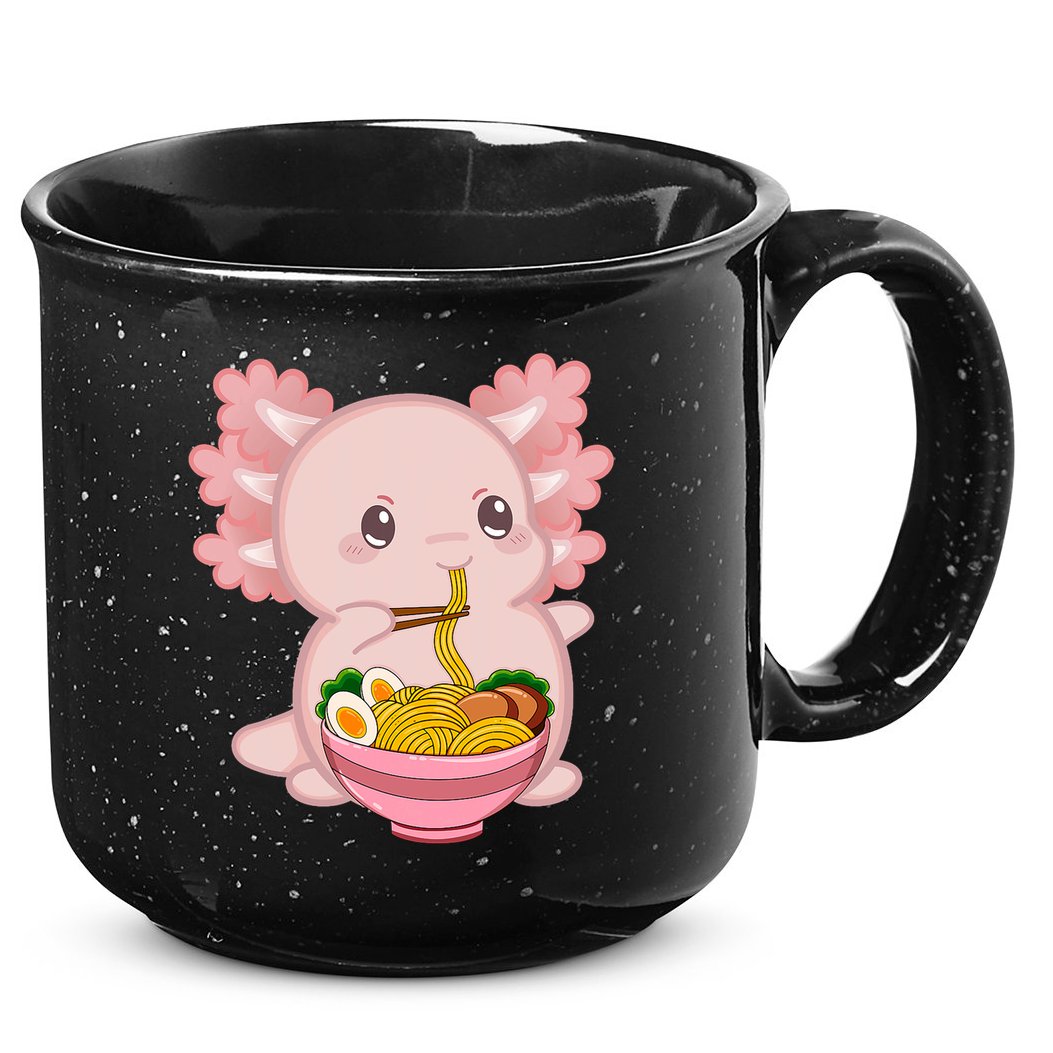 Cute Anime Merch & Kawaii Stuff For Or  Kawaii Axolotl Ramen Noodles Teen  Japan 15oz Campfire Ceramic Mug