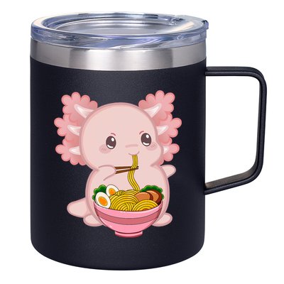 Cute Anime Merch & Kawaii Stuff For Or  Kawaii Axolotl Ramen Noodles Teen  Japan 12oz Stainless Steel Coffee Mug
