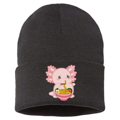 Cute Anime Merch & Kawaii Stuff For Or  Kawaii Axolotl Ramen Noodles Teen  Japan Sustainable Knit Beanie