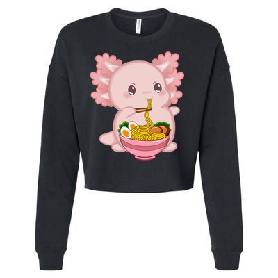 Cute Anime Merch & Kawaii Stuff For Or  Kawaii Axolotl Ramen Noodles Teen  Japan Cropped Pullover Crew