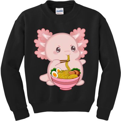 Cute Anime Merch & Kawaii Stuff For Or  Kawaii Axolotl Ramen Noodles Teen  Japan Kids Sweatshirt
