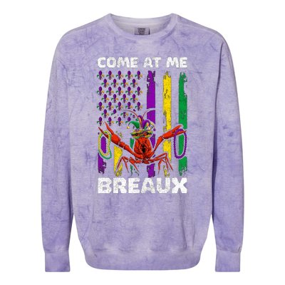 Come At Me Breaux Mardi Gras Colorblast Crewneck Sweatshirt