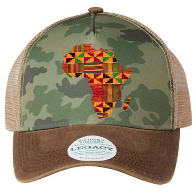 Cool Africa Map Kente Cloth Gift For  Wo African Lover Legacy Tie Dye Trucker Hat