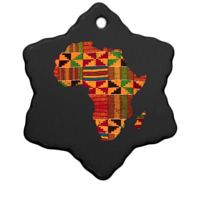 Cool Africa Map Kente Cloth Gift For  Wo African Lover Ceramic Star Ornament