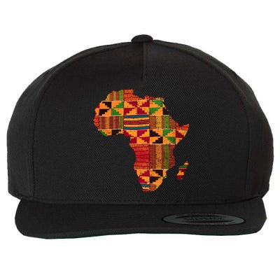 Cool Africa Map Kente Cloth Gift For  Wo African Lover Wool Snapback Cap