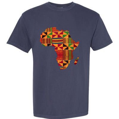 Cool Africa Map Kente Cloth Gift For  Wo African Lover Garment-Dyed Heavyweight T-Shirt