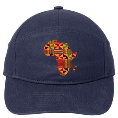 Cool Africa Map Kente Cloth Gift For  Wo African Lover 7-Panel Snapback Hat