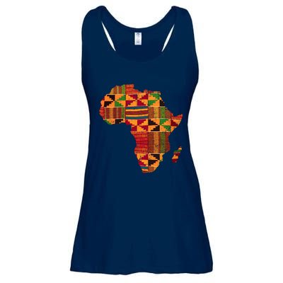 Cool Africa Map Kente Cloth Gift For  Wo African Lover Ladies Essential Flowy Tank