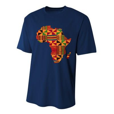 Cool Africa Map Kente Cloth Gift For  Wo African Lover Performance Sprint T-Shirt