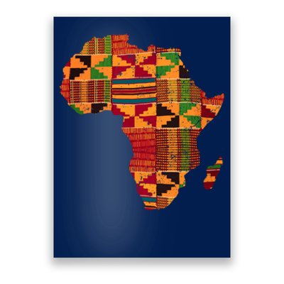 Cool Africa Map Kente Cloth Gift For  Wo African Lover Poster