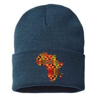 Cool Africa Map Kente Cloth Gift For  Wo African Lover Sustainable Knit Beanie