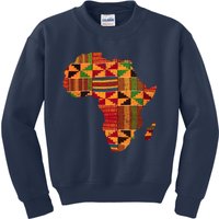 Cool Africa Map Kente Cloth Gift For  Wo African Lover Kids Sweatshirt