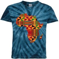 Cool Africa Map Kente Cloth Gift For  Wo African Lover Kids Tie-Dye T-Shirt