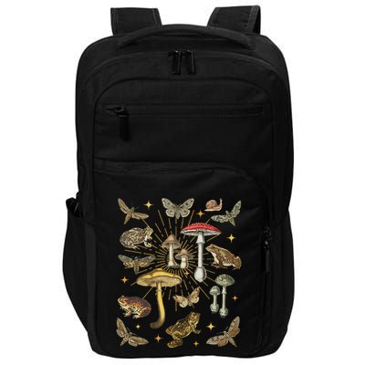 Cottagecore Aesthetic Mushroom Frog Butterfly Goblincore Impact Tech Backpack