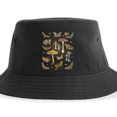 Cottagecore Aesthetic Mushroom Frog Butterfly Goblincore Sustainable Bucket Hat