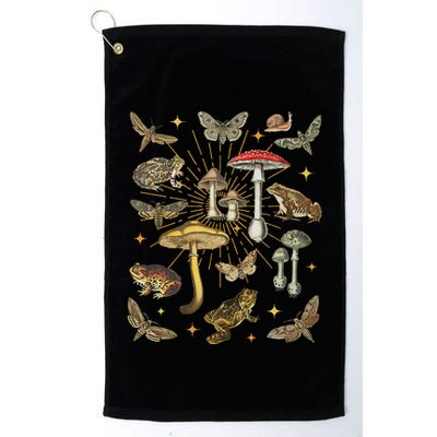 Cottagecore Aesthetic Mushroom Frog Butterfly Goblincore Golf Towel