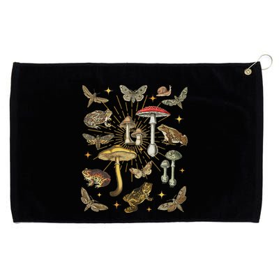 Cottagecore Aesthetic Mushroom Frog Butterfly Goblincore Grommeted Golf Towel