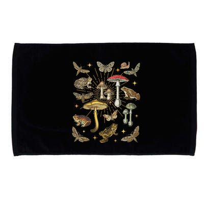 Cottagecore Aesthetic Mushroom Frog Butterfly Goblincore Microfiber Hand Towel