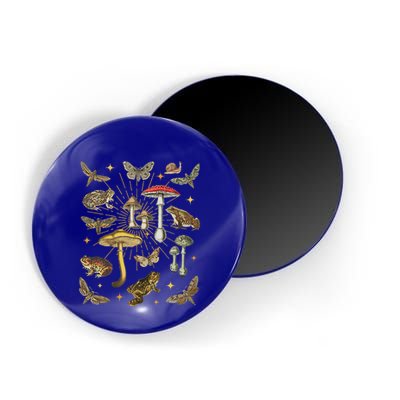 Cottagecore Aesthetic Mushroom Frog Butterfly Goblincore Magnet