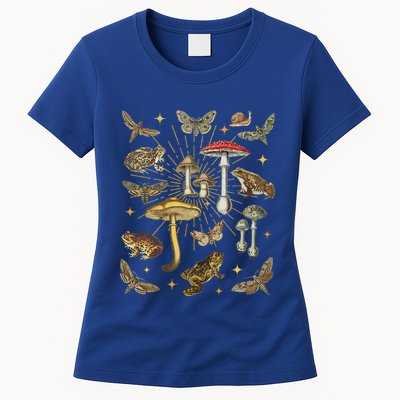 Cottagecore Aesthetic Mushroom Frog Butterfly Goblincore Womens T-Shirt
