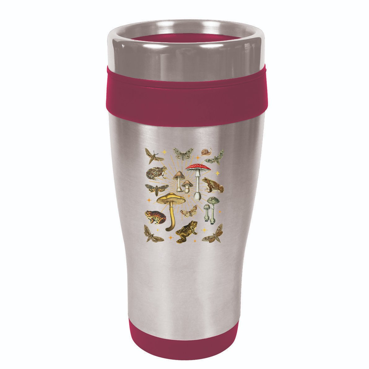 Cottagecore Aesthetic Mushroom Frog Butterfly Goblincore 16oz Travel Tumbler