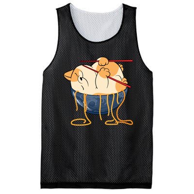 Cute Anime Merch Cat Design Japanese Ramen Noodle Mesh Reversible Basketball Jersey Tank