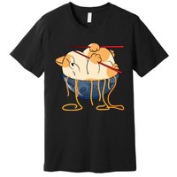 Cute Anime Merch Cat Design Japanese Ramen Noodle Premium T-Shirt