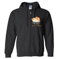 Cute Anime Merch Cat Design Japanese Ramen Noodle Full Zip Hoodie