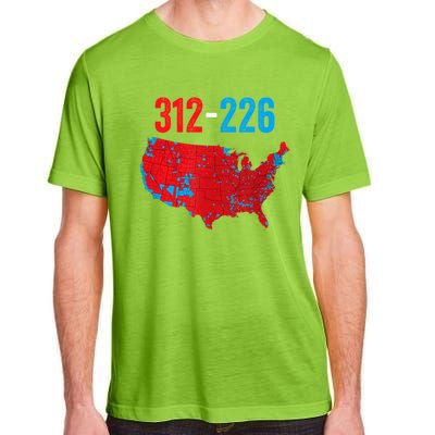 Cool Accurate Map Of 2024 Election Funny Election 312 Vs 226 Adult ChromaSoft Performance T-Shirt