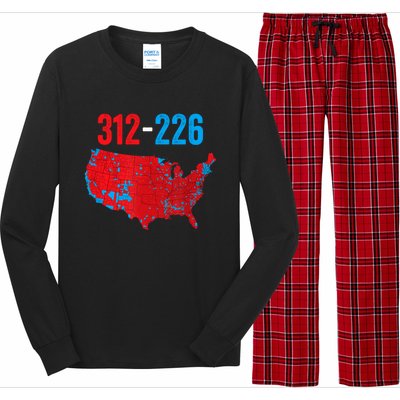 Cool Accurate Map Of 2024 Election Funny Election 312 Vs 226 Long Sleeve Pajama Set