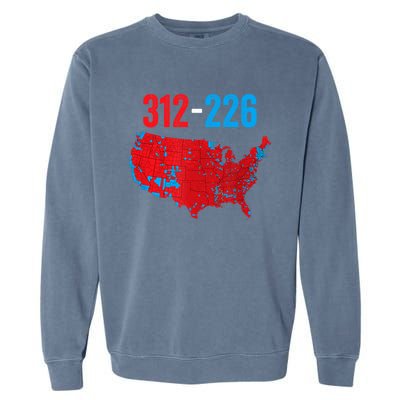 Cool Accurate Map Of 2024 Election Funny Election 312 Vs 226 Garment-Dyed Sweatshirt