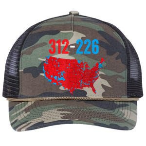 Cool Accurate Map Of 2024 Election Funny Election 312 Vs 226 Retro Rope Trucker Hat Cap