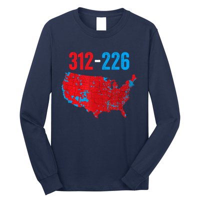 Cool Accurate Map Of 2024 Election Funny Election 312 Vs 226 Long Sleeve Shirt