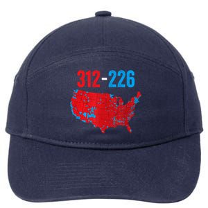 Cool Accurate Map Of 2024 Election Funny Election 312 Vs 226 7-Panel Snapback Hat