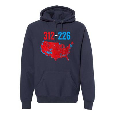 Cool Accurate Map Of 2024 Election Funny Election 312 Vs 226 Premium Hoodie