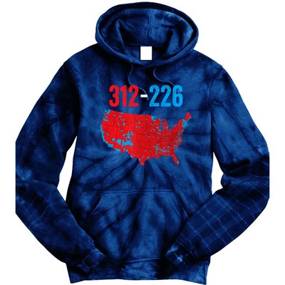 Cool Accurate Map Of 2024 Election Funny Election 312 Vs 226 Tie Dye Hoodie