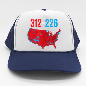 Cool Accurate Map Of 2024 Election Funny Election 312 Vs 226 Trucker Hat