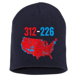 Cool Accurate Map Of 2024 Election Funny Election 312 Vs 226 Short Acrylic Beanie