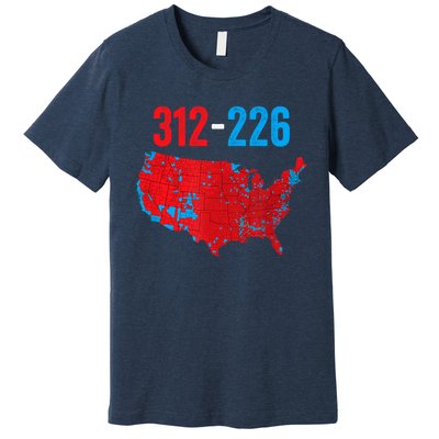 Cool Accurate Map Of 2024 Election Funny Election 312 Vs 226 Premium T-Shirt