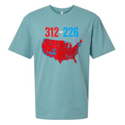 Cool Accurate Map Of 2024 Election Funny Election 312 Vs 226 Sueded Cloud Jersey T-Shirt