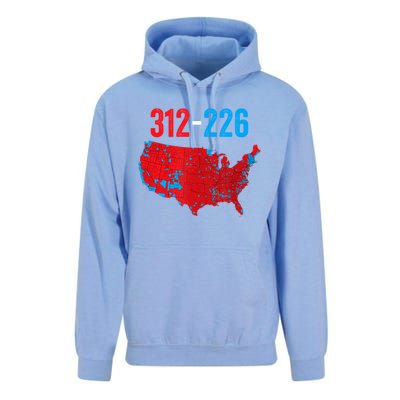 Cool Accurate Map Of 2024 Election Funny Election 312 Vs 226 Unisex Surf Hoodie