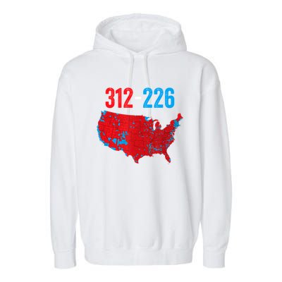 Cool Accurate Map Of 2024 Election Funny Election 312 Vs 226 Garment-Dyed Fleece Hoodie