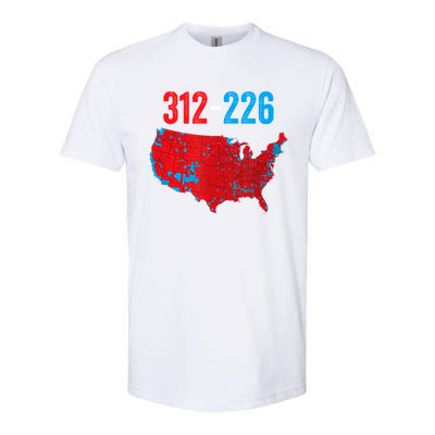 Cool Accurate Map Of 2024 Election Funny Election 312 Vs 226 Softstyle CVC T-Shirt