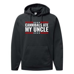 Cannibals Ate My Uncle Joe Biden Political Satire Trump 2024 Performance Fleece Hoodie