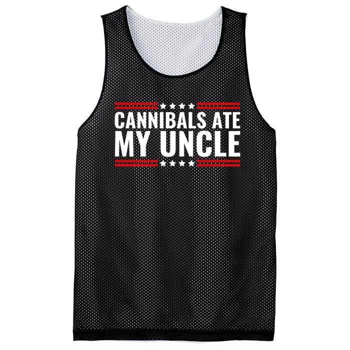 Cannibals Ate My Uncle Joe Biden Political Satire Trump 2024 Mesh Reversible Basketball Jersey Tank